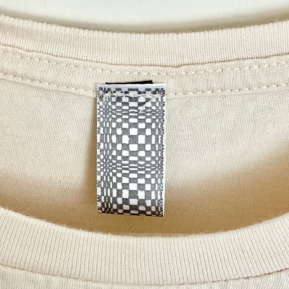 PRMTVO Clothing Embroidered Cosmic Patch Cream T Shirt Adult size Medium - Picture 7 of 8